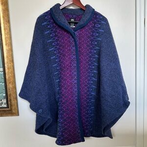 deWeever’s Wovens - Short Wool Cape in iris